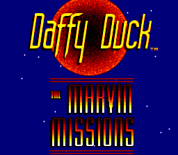Daffy Duck - The Marvin Missions (Europe) Title Screen
